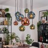 Ripoll lampa wisząca, kula świetlna, lampa wisząca kolory naturalne, czarny, 8-punktowe