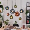 Ripoll lampa wisząca, kula świetlna, lampa wisząca kolory naturalne, czarny, 8-punktowe