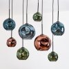 Ripoll lampa wisząca, kula świetlna, lampa wisząca kolory naturalne, czarny, 8-punktowe