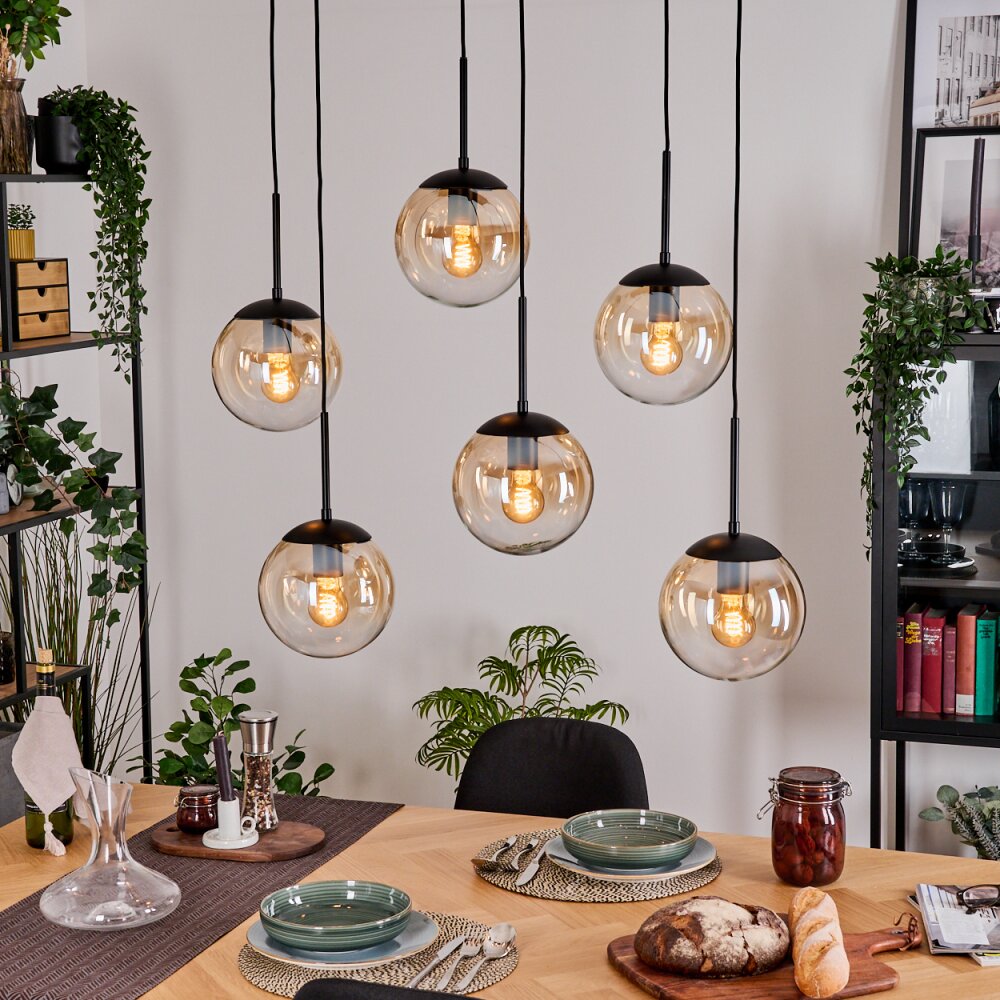 Gastor Lampa wisząca, Kula świetlna, Lampa wisząca W kolorze bursztynu, Przezroczysty, 6-punktowe main product photo