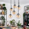 Gastor lampa wisząca, kula świetlna, lampa wisząca bursztynowy, przezroczysty, 6-punktowe