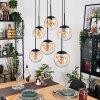 Gastor lampa wisząca, kula świetlna, lampa wisząca bursztynowy, przezroczysty, 6-punktowe