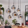 Gastor Lampa wisząca, Kula świetlna, Lampa wisząca Chrom, Przezroczysty, Przydymiony, 6-punktowe