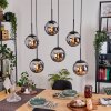 Gastor Lampa wisząca, Kula świetlna, Lampa wisząca Chrom, Przydymiony, 6-punktowe