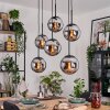 Gastor Lampa wisząca, Kula świetlna, Lampa wisząca Chrom, Przydymiony, 6-punktowe