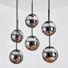 Gastor Lampa wisząca, Kula świetlna, Lampa wisząca Chrom, Przydymiony, 6-punktowe