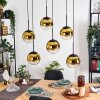 Gastor Lampa wisząca, Kula świetlna, Lampa wisząca Złoty, Przezroczysty, 6-punktowe