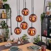 Gastor Lampa wisząca, Kula świetlna, Lampa wisząca W kolorze miedzi, 6-punktowe