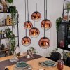 Gastor Lampa wisząca, Kula świetlna, Lampa wisząca Przezroczysty, W kolorze miedzi, 6-punktowe