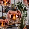 Gastor Lampa wisząca, Kula świetlna, Lampa wisząca Przezroczysty, W kolorze miedzi, 6-punktowe