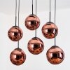 Gastor lampa wisząca, kula świetlna, lampa wisząca miedziany, 6-punktowe