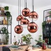 Gastor Lampa wisząca, Kula świetlna, Lampa wisząca Przezroczysty, W kolorze miedzi, 6-punktowe