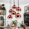 Gastor lampa wisząca, kula świetlna, lampa wisząca przezroczysty, miedziany, 6-punktowe