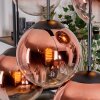 Gastor lampa wisząca, kula świetlna, lampa wisząca przezroczysty, miedziany, 6-punktowe