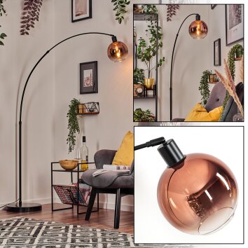 Koyoto Lampa stojąca, Lampy łukowe Czarny, 1-punktowy