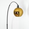 Koyoto lampa stojąca, lampa podłogowa łukowa czarny, 1-punktowy