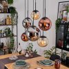 Gastor Lampa wisząca, Kula świetlna, Lampa wisząca W kolorze bursztynu, Chrom, W kolorze miedzi, Przydymiony, 6-punktowe