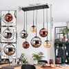 Gastor Lampa wisząca, Kula świetlna, Lampa wisząca W kolorze bursztynu, Chrom, W kolorze miedzi, Przydymiony, 6-punktowe