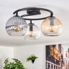 Koyoto lampa sufitowa, kula świetlna bursztynowy, przezroczysty, przydymiony, 3-punktowe