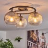 Koyoto lampa sufitowa, kula świetlna bursztynowy, przezroczysty, przydymiony, 3-punktowe
