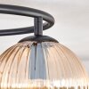 Koyoto Lampa sufitowa, Kula świetlna W kolorze bursztynu, Przezroczysty, Przydymiony, 3-punktowe