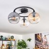 Koyoto Lampa sufitowa, Kula świetlna W kolorze bursztynu, Przezroczysty, Przydymiony, 3-punktowe