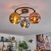 Ripoll lampa sufitowa, kula świetlna niebeieski, złoty, miedziany, 3-punktowe