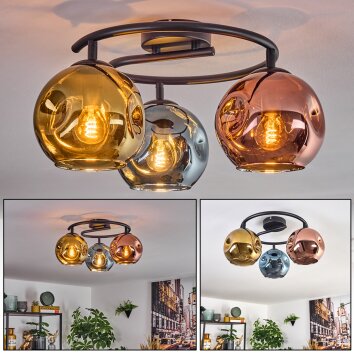 Ripoll Lampa sufitowa, Kula świetlna Niebeieski, Złoty, W kolorze miedzi, 3-punktowe