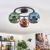 Ripoll lampa sufitowa, kula świetlna niebeieski, zielony, miedziany, 3-punktowe