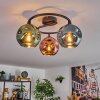 Ripoll Lampa sufitowa, Kula świetlna Niebeieski, Zielony, W kolorze miedzi, 3-punktowe