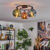 Ripoll Lampa sufitowa, Kula świetlna Niebeieski, Zielony, W kolorze miedzi, 3-punktowe