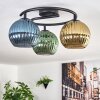 Koyoto Lampa sufitowa, Kula świetlna Niebeieski, Złoty, Zielony, 3-punktowe