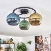 Koyoto Lampa sufitowa, Kula świetlna Niebeieski, Złoty, Zielony, 3-punktowe