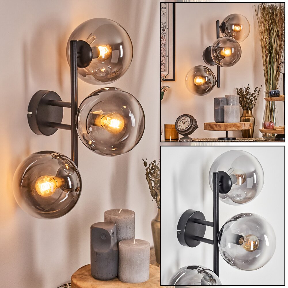 Gastor Kula świetlna, Lampa ścienna Przezroczysty, Przydymiony, 3-punktowe main product photo