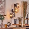 Gastor Kula świetlna, Lampa ścienna W kolorze bursztynu, Przezroczysty, Przydymiony, 3-punktowe