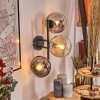 Gastor Kula świetlna, Lampa ścienna W kolorze bursztynu, Przezroczysty, Przydymiony, 3-punktowe
