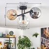 Ripoll lampa sufitowa, kula świetlna bursztynowy, przezroczysty, przydymiony, 3-punktowe