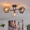 Ripoll lampa sufitowa, kula świetlna bursztynowy, przezroczysty, przydymiony, 3-punktowe