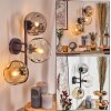Gastor Kula świetlna, Lampa ścienna W kolorze bursztynu, Przezroczysty, Przydymiony, 3-punktowe