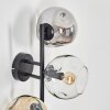 Gastor Kula świetlna, Lampa ścienna W kolorze bursztynu, Przezroczysty, Przydymiony, 3-punktowe