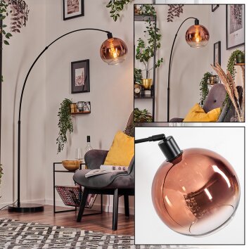 Koyoto Lampa stojąca, Lampy łukowe Czarny, 1-punktowy