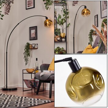 Ripoll Lampa stojąca, Lampy łukowe Czarny, 1-punktowy