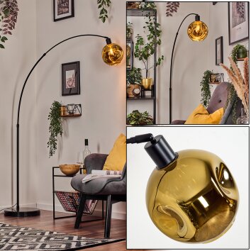 Ripoll Lampa stojąca, Lampy łukowe Czarny, 1-punktowy