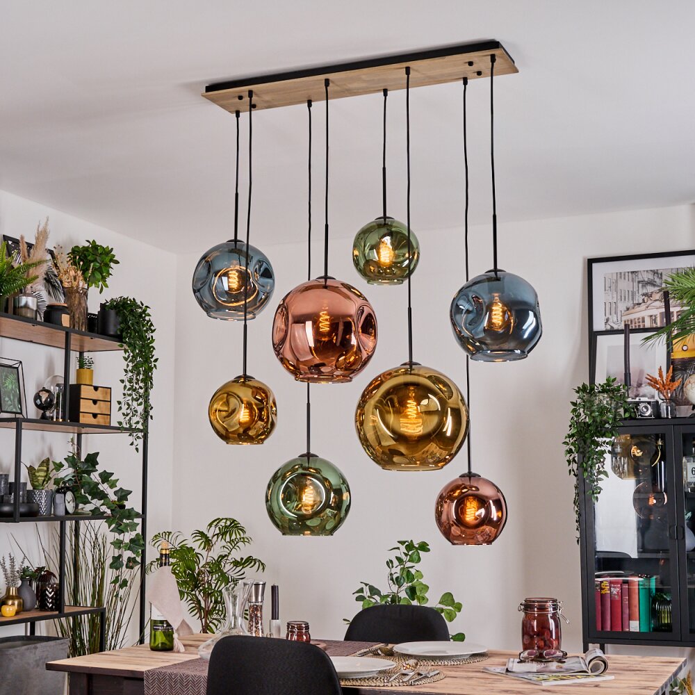Ripoll Lampa wisząca, Kula świetlna, Lampa wisząca Ecru, Czarny, 8-punktowe main product photo