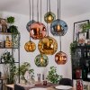 Ripoll Lampa wisząca, Kula świetlna, Lampa wisząca Ecru, Czarny, 8-punktowe