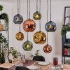 Ripoll Lampa wisząca, Kula świetlna, Lampa wisząca Ecru, Czarny, 8-punktowe