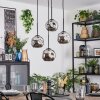 Ripoll lampa wisząca, kula świetlna, lampa wisząca kaskadowa chrom, przydymiony, 4-punktowe