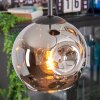 Ripoll lampa wisząca, kula świetlna, lampa wisząca kaskadowa chrom, przydymiony, 4-punktowe