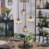 Koyoto lampa wisząca, kula świetlna, lampa wisząca kaskadowa bursztynowy, przezroczysty, przydymiony, 4-punktowe