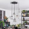 Koyoto lampa wisząca, kula świetlna, lampa wisząca kaskadowa bursztynowy, przezroczysty, przydymiony, 4-punktowe